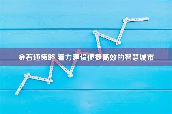 金石通策略 着力建设便捷高效的智慧城市